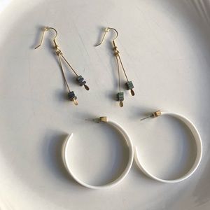 Two sets of earrings